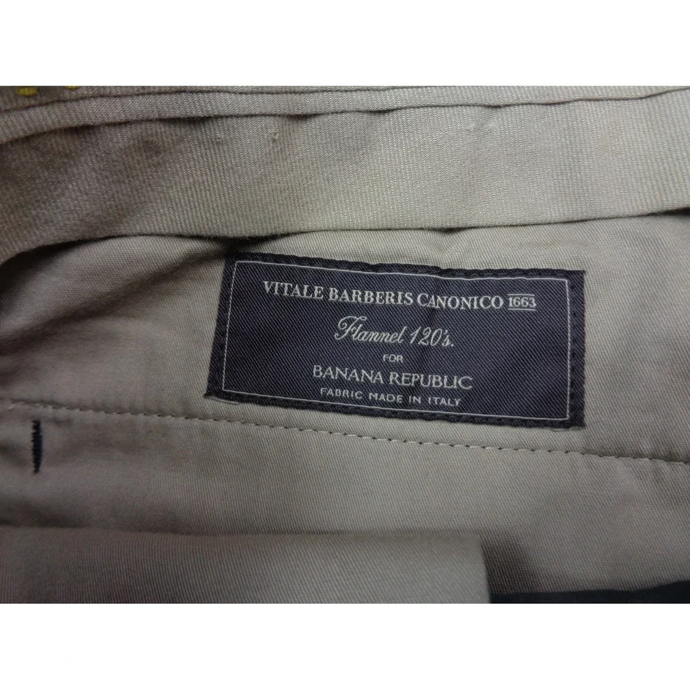Banana Republic Pants Mens 34x30 Dark Gray Vitale Barberis Canonico Flannel 120s